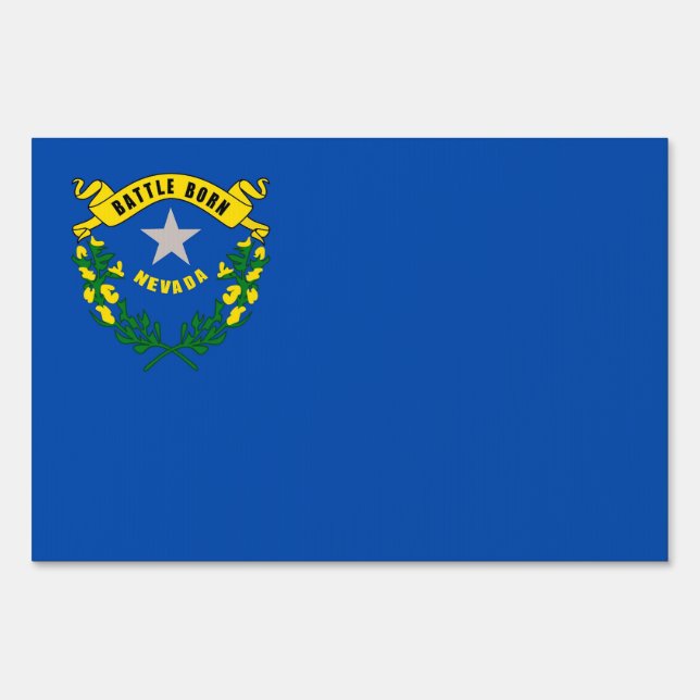 Yard Sign with flag of Nevada, USA (Front)