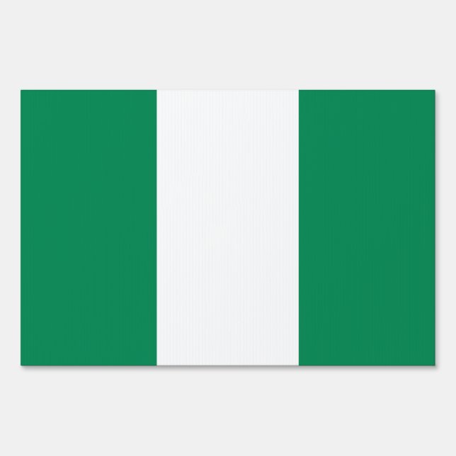 Yard Sign with flag of Nigeria (Front)