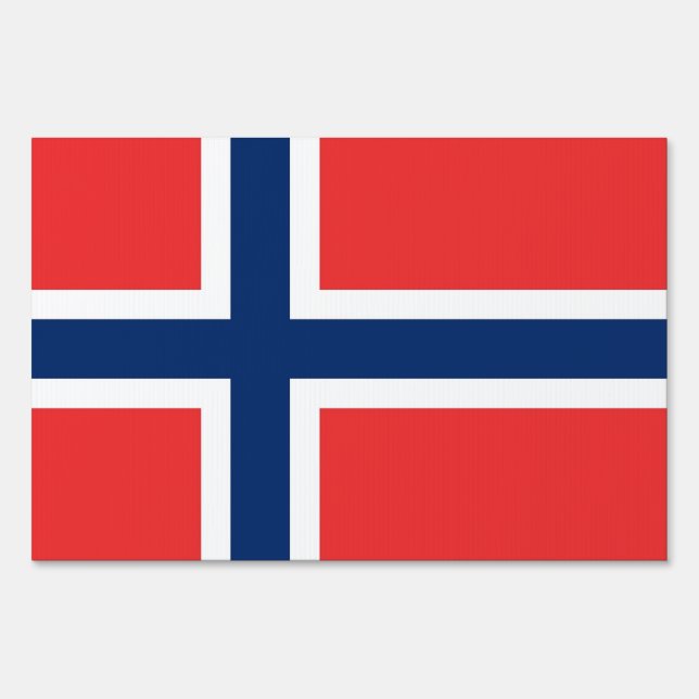 Yard Sign with flag of Norway (Front)