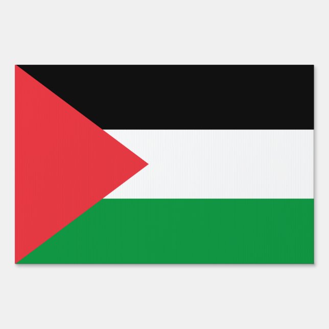 Yard Sign with flag of Palestine (Front)