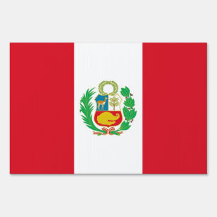 Yard Sign with flag of Peru