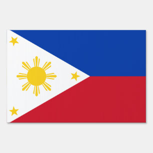 Yard Sign with flag of Philippines