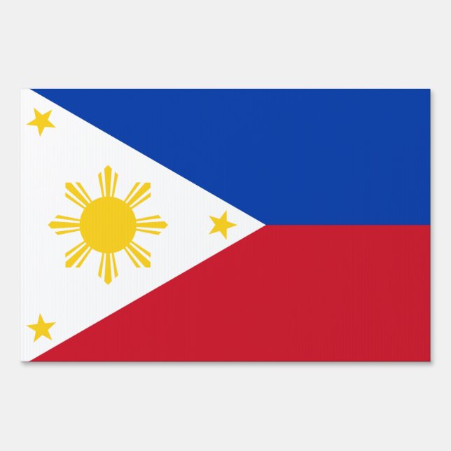 Yard Sign with flag of Philippines (Front)