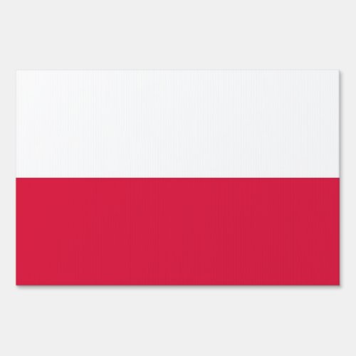 Yard Sign with flag of Poland