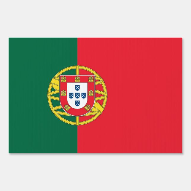 Yard Sign with flag of Portugal (Front)