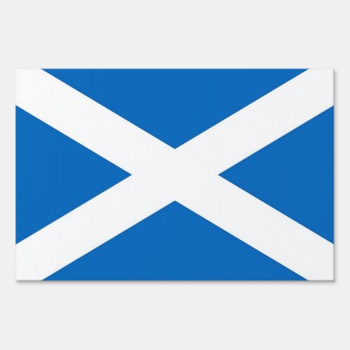 Yard Sign with flag of Scotland United Kingdom