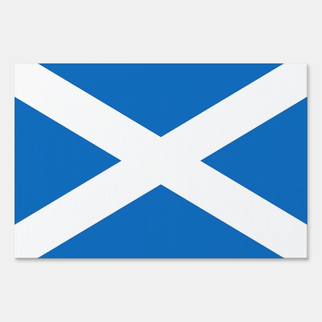 Yard Sign with flag of Scotland, United Kingdom (Front)