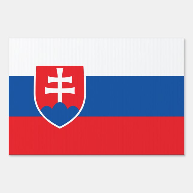 Yard Sign with flag of Slovakia (Front)