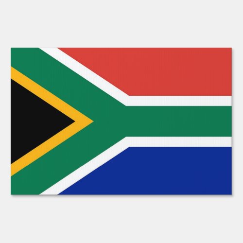 Yard Sign with flag of South Africa