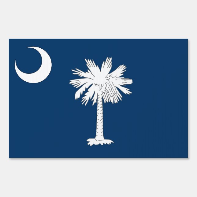 Yard Sign with flag of South Carolina, USA (Front)
