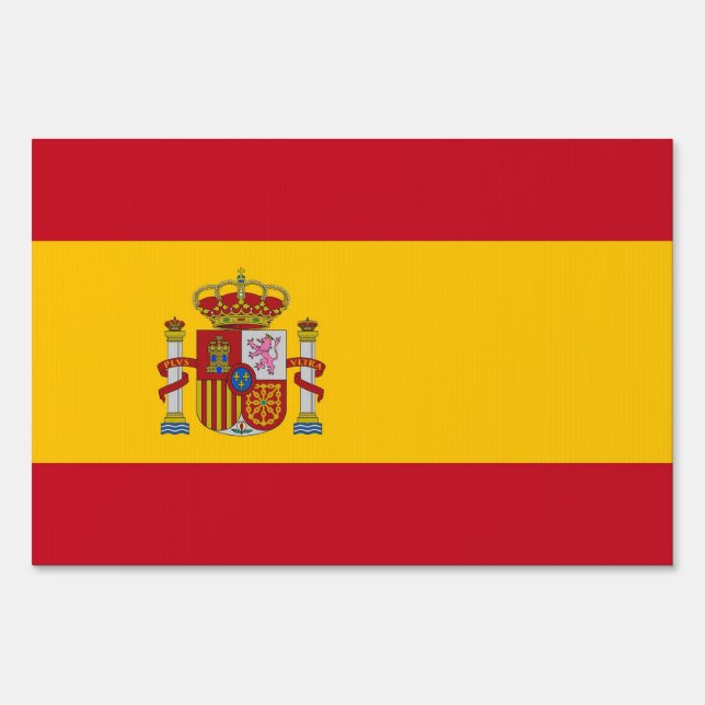 Yard Sign with flag of Spain (Front)