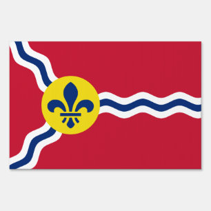 Yard Sign with flag of St. Louis, Missouri