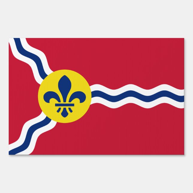 Yard Sign with flag of St. Louis, Missouri (Front)
