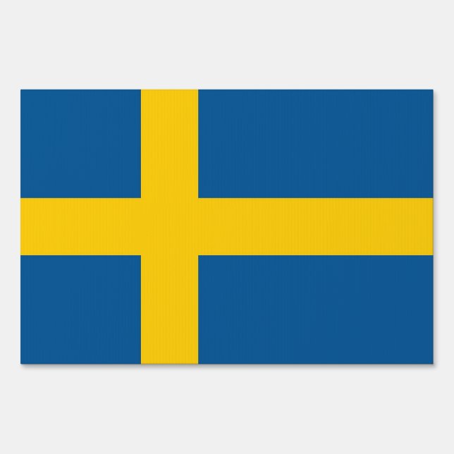 Yard Sign with flag of Sweden (Front)