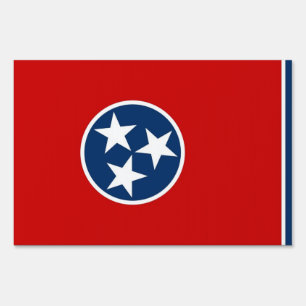 Yard Sign with flag of Tennessee, USA