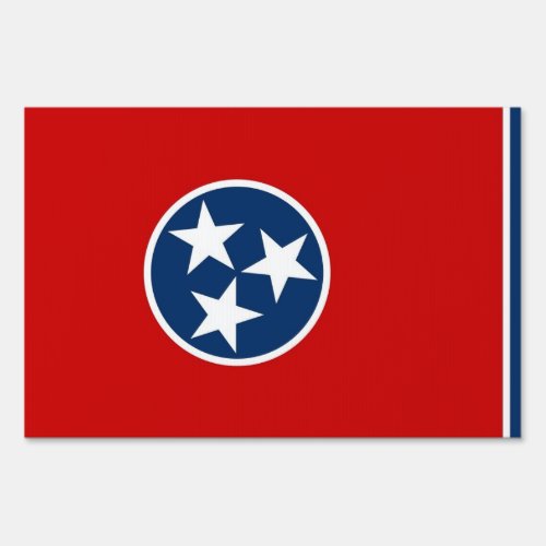 Yard Sign with flag of Tennessee USA
