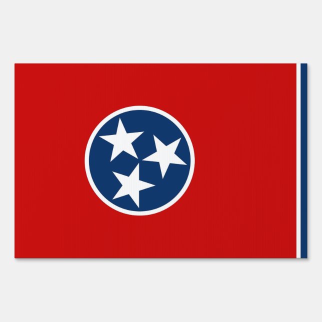 Yard Sign with flag of Tennessee, USA (Front)