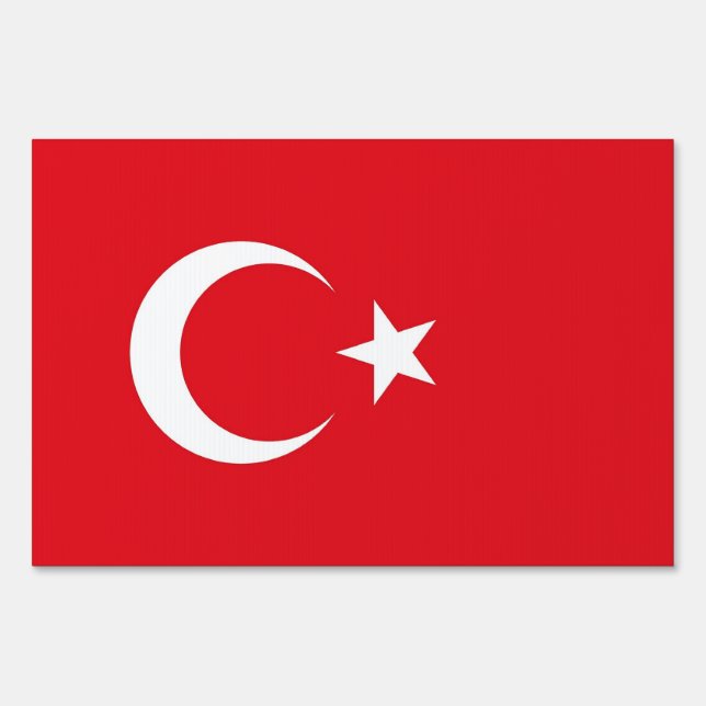 Yard Sign with flag of Turkey (Front)