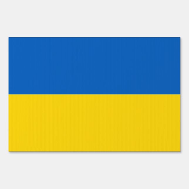 Yard Sign with flag of Ukraine (Front)