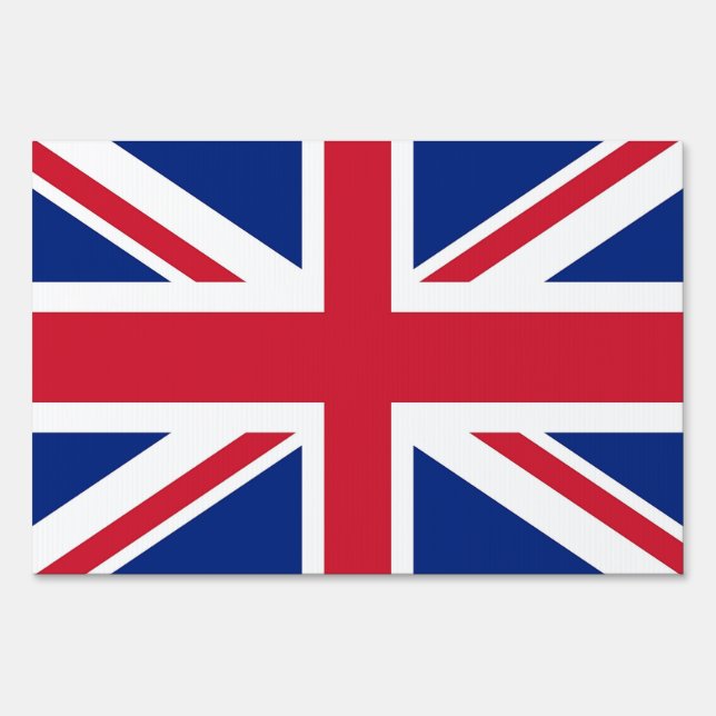 Yard Sign with flag of United Kingdom (Front)