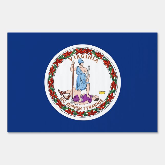 Yard Sign with flag of Virginia, USA (Front)