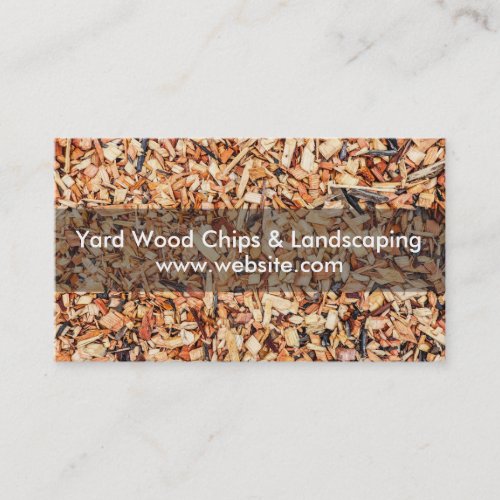 Yard Wood Chips  Landscaping Business Card