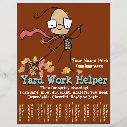 Yard Work Garden Helper Advertising flyer