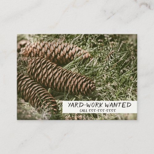 Yard Work Wanted Debris Clean_Up Mowing Business Card