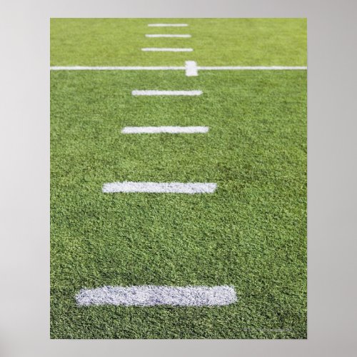 Yardlines on Football Field Poster