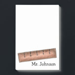 Yardstick School Math Teacher Personalized Gift Post-it Notes<br><div class="desc">Notes feature an original education-themed illustration of a wooden ruler measuring stick. Perfect for your favorite teacher!

Don't see what you're looking for? Need help with customization? Contact Rebecca to have something designed just for you.</div>