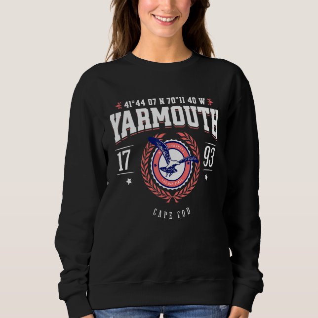 Yarmouth Massachusetts Cape Cod MA Nautical Beach  Sweatshirt (Front)