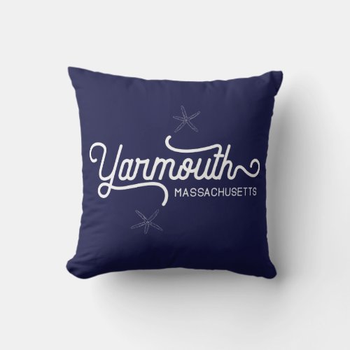 Yarmouth Massachusetts Nautical Throw Pillow