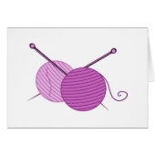 Yarn and Knitting Needles Card (Front Horizontal)
