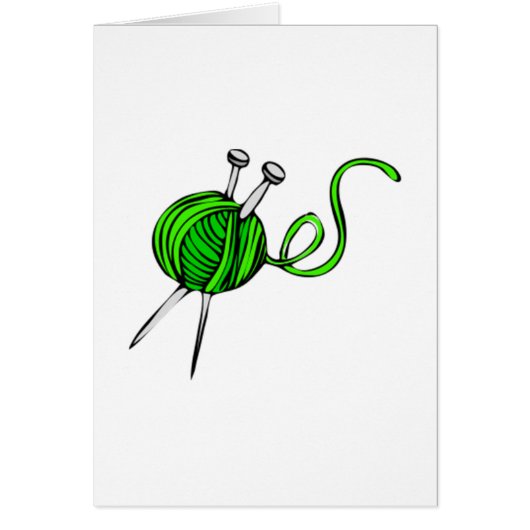 Yarn and Knitting Needles Cards (Front)