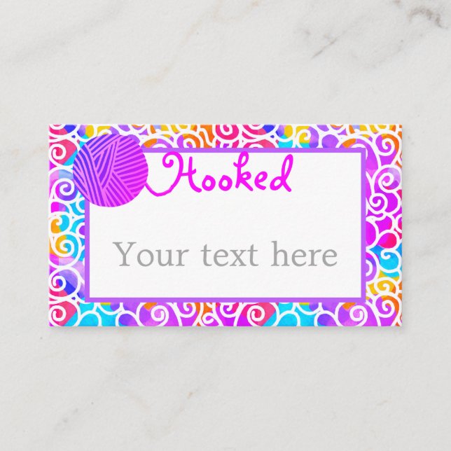 Yarn Artistic Colorful Business Card (Front)