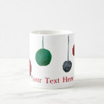 Yarn Ball Crafty Holiday / Your Text Coffee Mug<br><div class="desc">This holiday themed yarn balls are a great way to share your love of yarn with your crafty yarn loving friends. Personalize the text to fit any type of greeting! ♥ ♥ ♥ ♥ ♥ → ©Craft Love Designs 📷 tag #shopcraftlove online ♥ Message me directly for any customization to...</div>