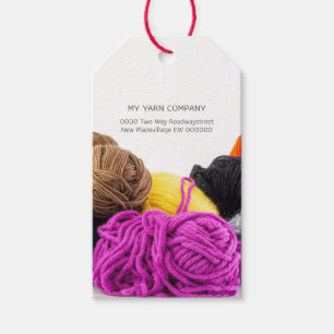 Yarn ball handmade wool knitting crochet business gift tags