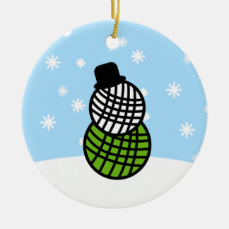 Yarn Ball Snowman Christmas Knit Crochet Ornament