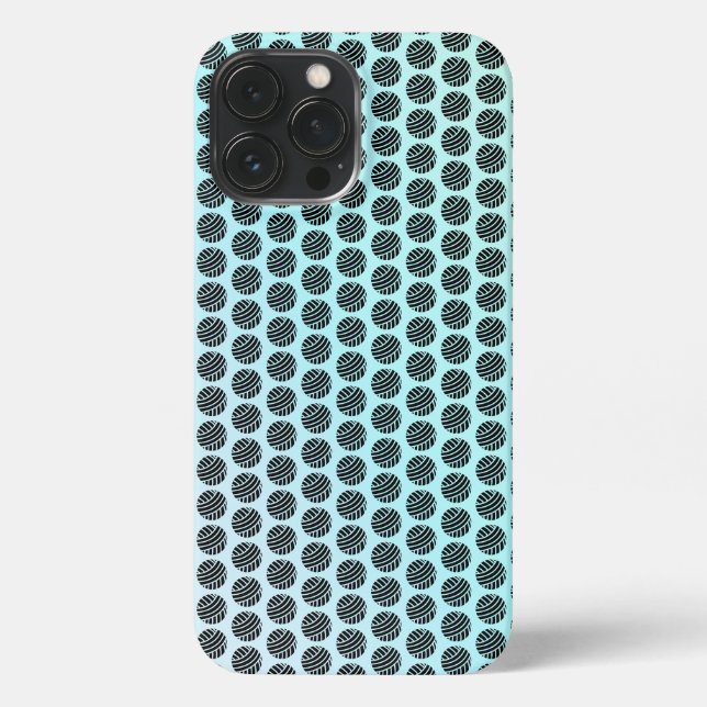 Yarn Balls Gradient Mint Patterned Phone Case (Back)