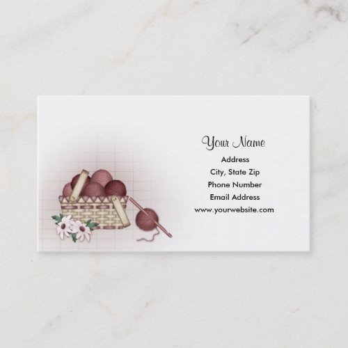 Yarn Basket _ Crochet Business Cards