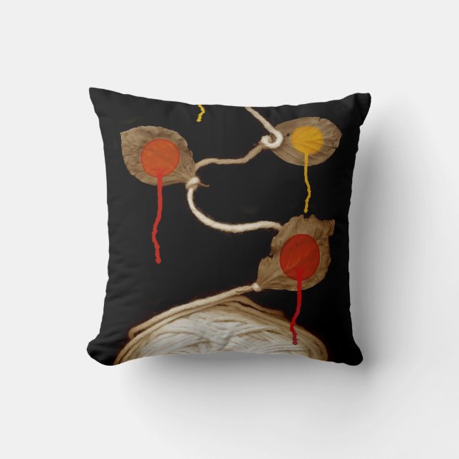 yarn bloom 2013 throw pillow (Front)