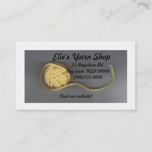 Customizable "Yarn" Business Card