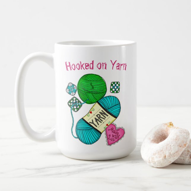 Yarn Coffee Mug (With Donut)
