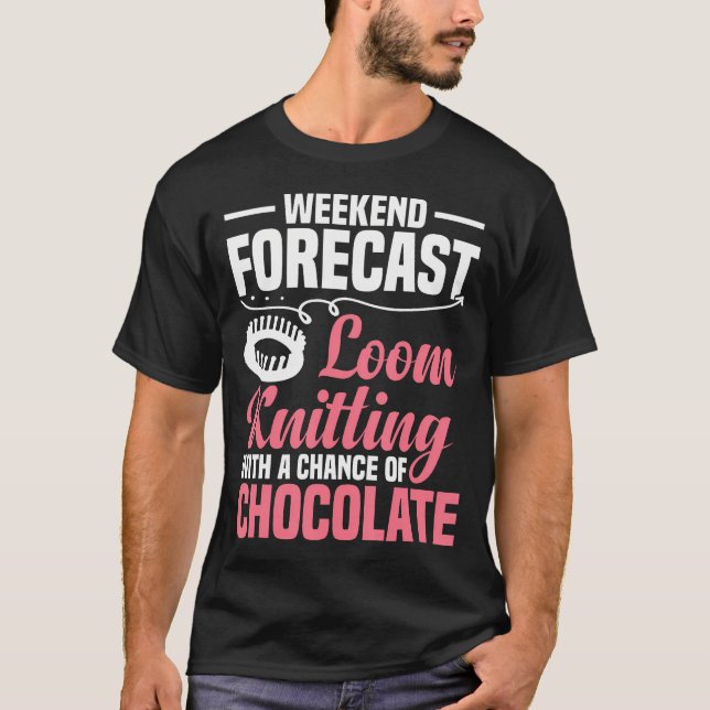 Yarn Collector Fiber Artist Chocolate Loom Knittin T-Shirt (Front)