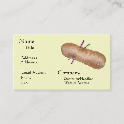Yarn Crafts Business Card