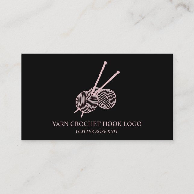 Yarn Crochet Hook Business Card (Front)