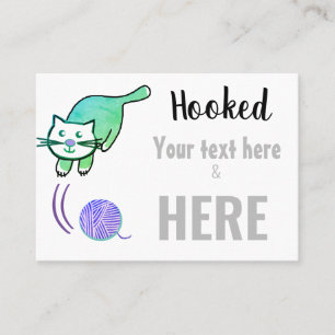 Yarn/Crochet/Knitting Cat Business Card