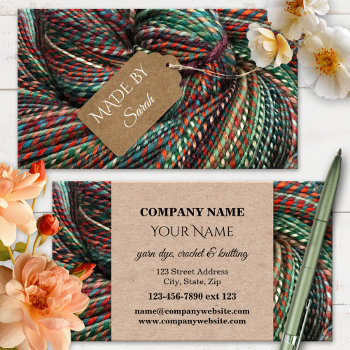 Yarn Dye Crochet And Knitting Wool Business Card by sunnysites at Zazzle