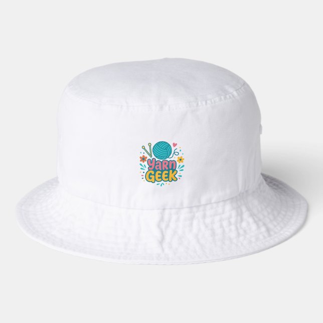 Yarn Geek Knitting  Bucket Hat (Front)