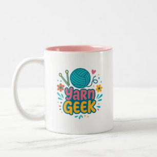 Yarn Geek Knitting Two-Tone Mug